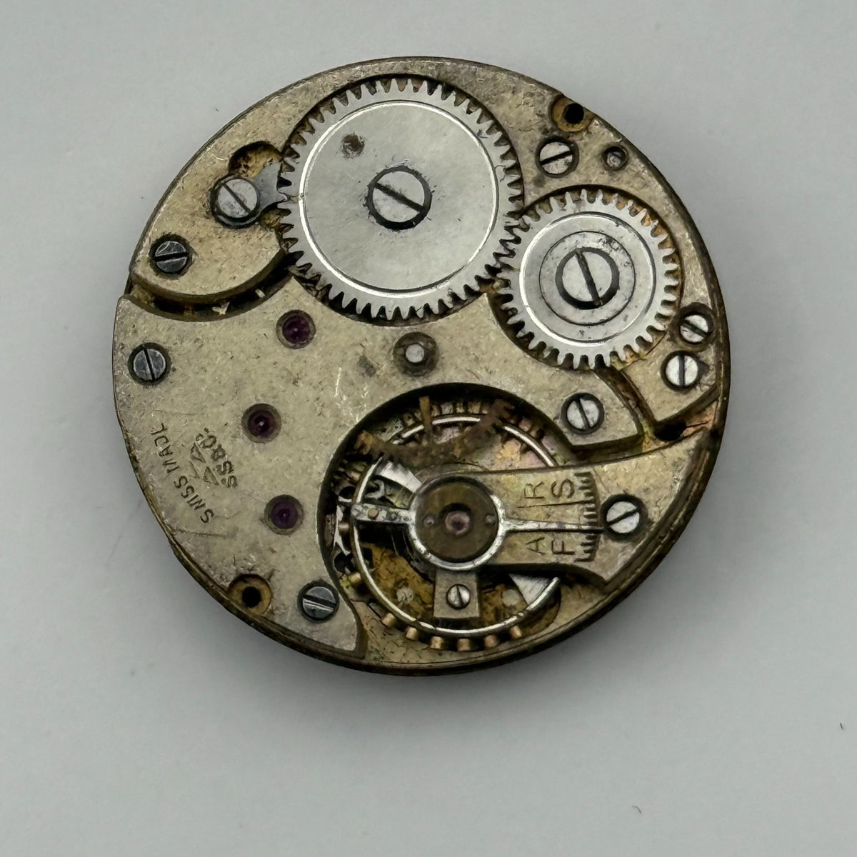 Stauffer S S & Co Trench Watch Movement - For Parts / Repair - 24.4mm