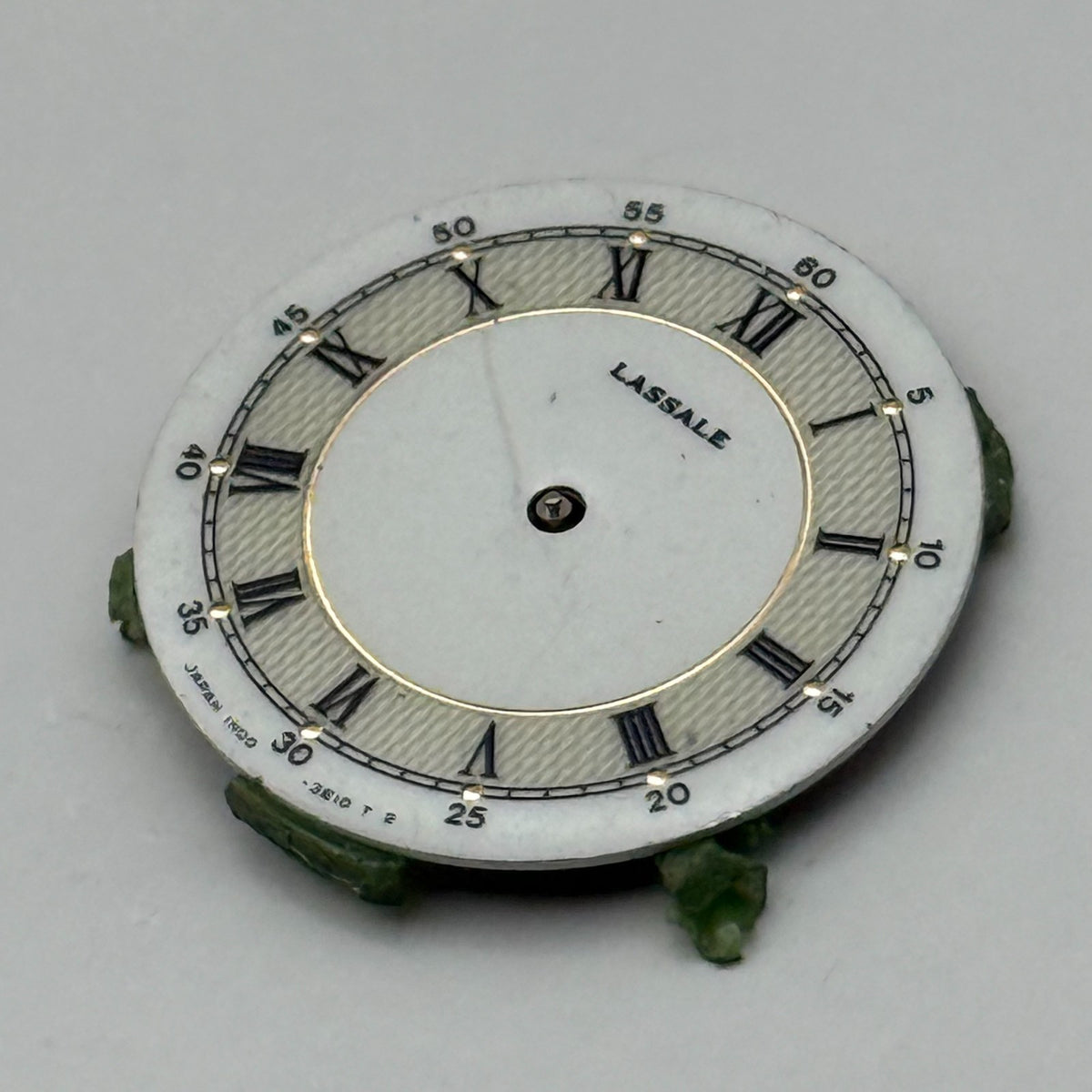 Seiko Lassale 1N00-3E10 Watch Dial White Japan Vintage Spare Parts Repair 20.5mm