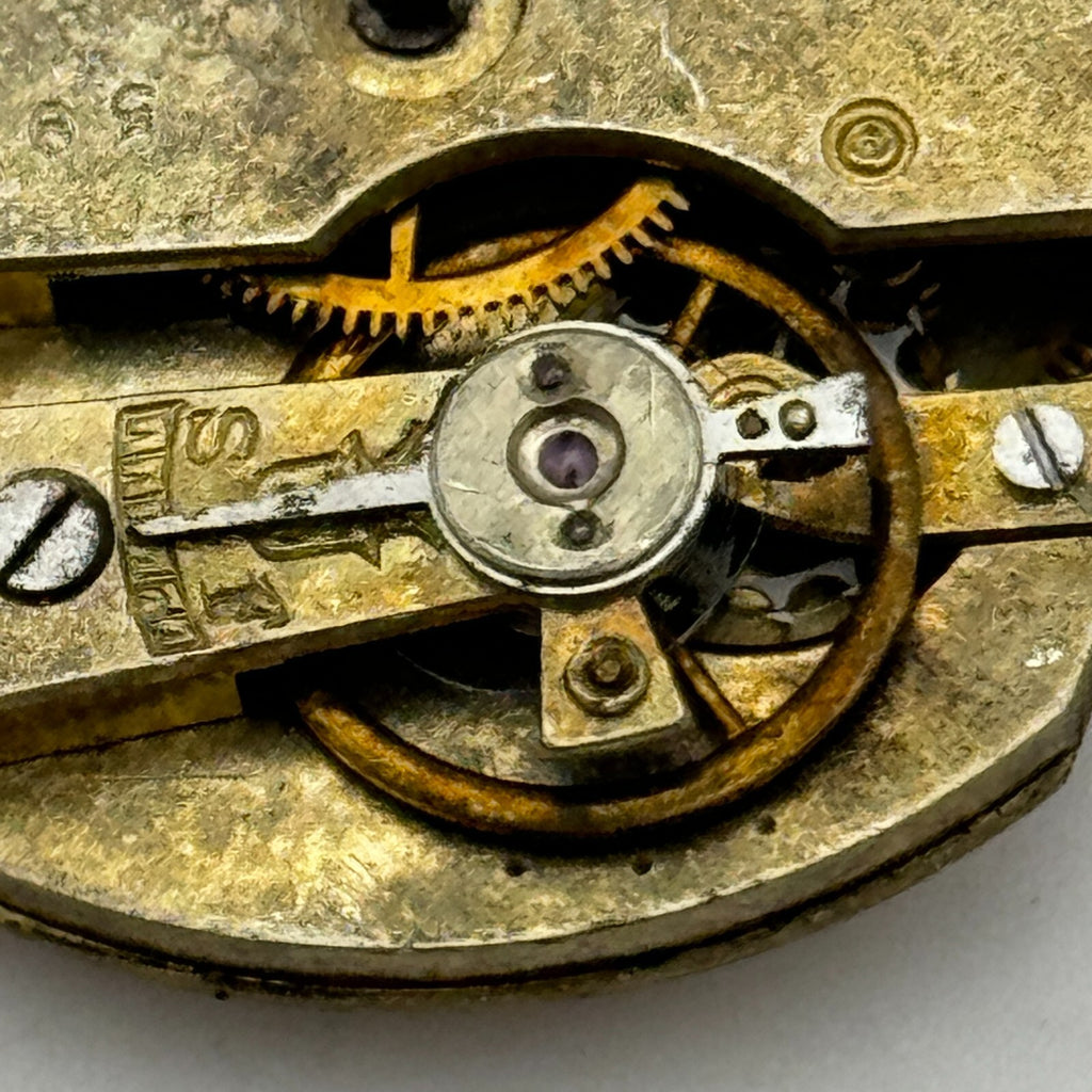 Antique Pocket Watch Movement Key Wound Parts Repair Spares 35.9mm