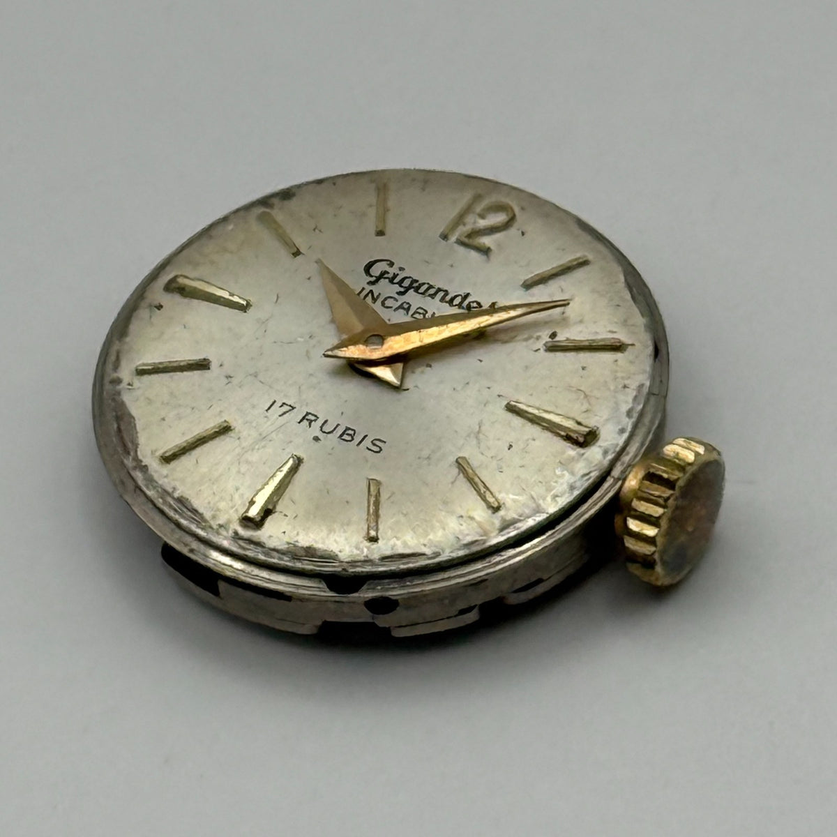 FHF 34 Watch Movement Gigandet Incabloc 17 Rubis Ladies Manual Wind Parts 17.4mm