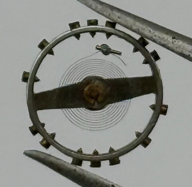 MST 349 Balance Wheel Complete And Spring 5¼’’’ 256 M Watch Movement Parts NOS