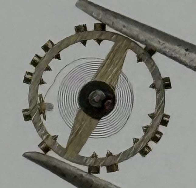 AS 1677 Balance Wheel Complete And Spring 5½’’’ 1225 M Watch Movement Parts NOS