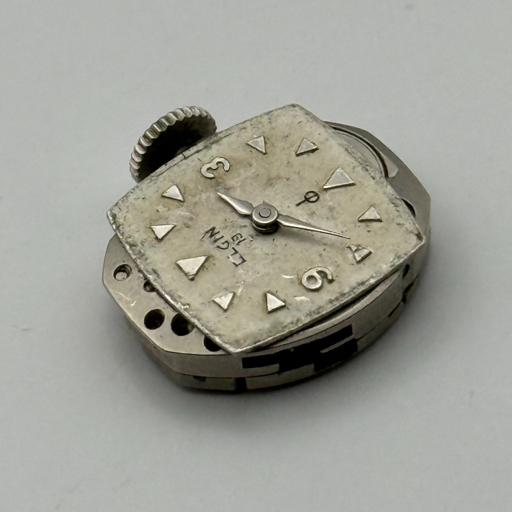 Elgin 832 Watch Movement 19 Jewels American Manual Wind Parts Repair 12.4mm