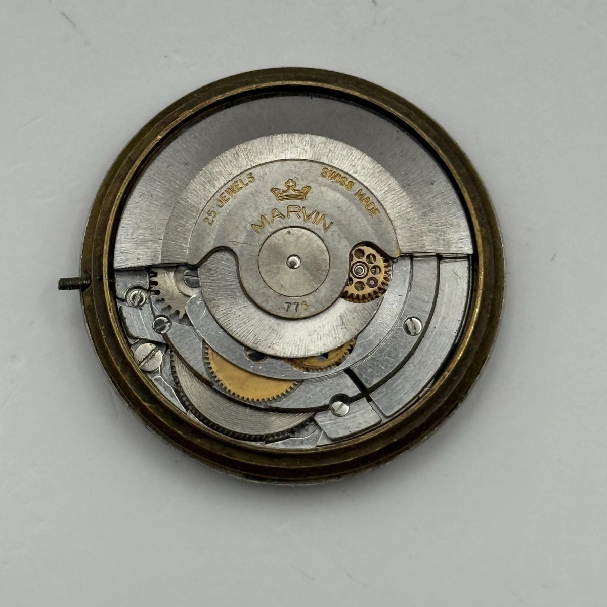 Marvin 776 Watch Movement 25 Jewels Date Automatic Vintage Parts Repair 30.4mm