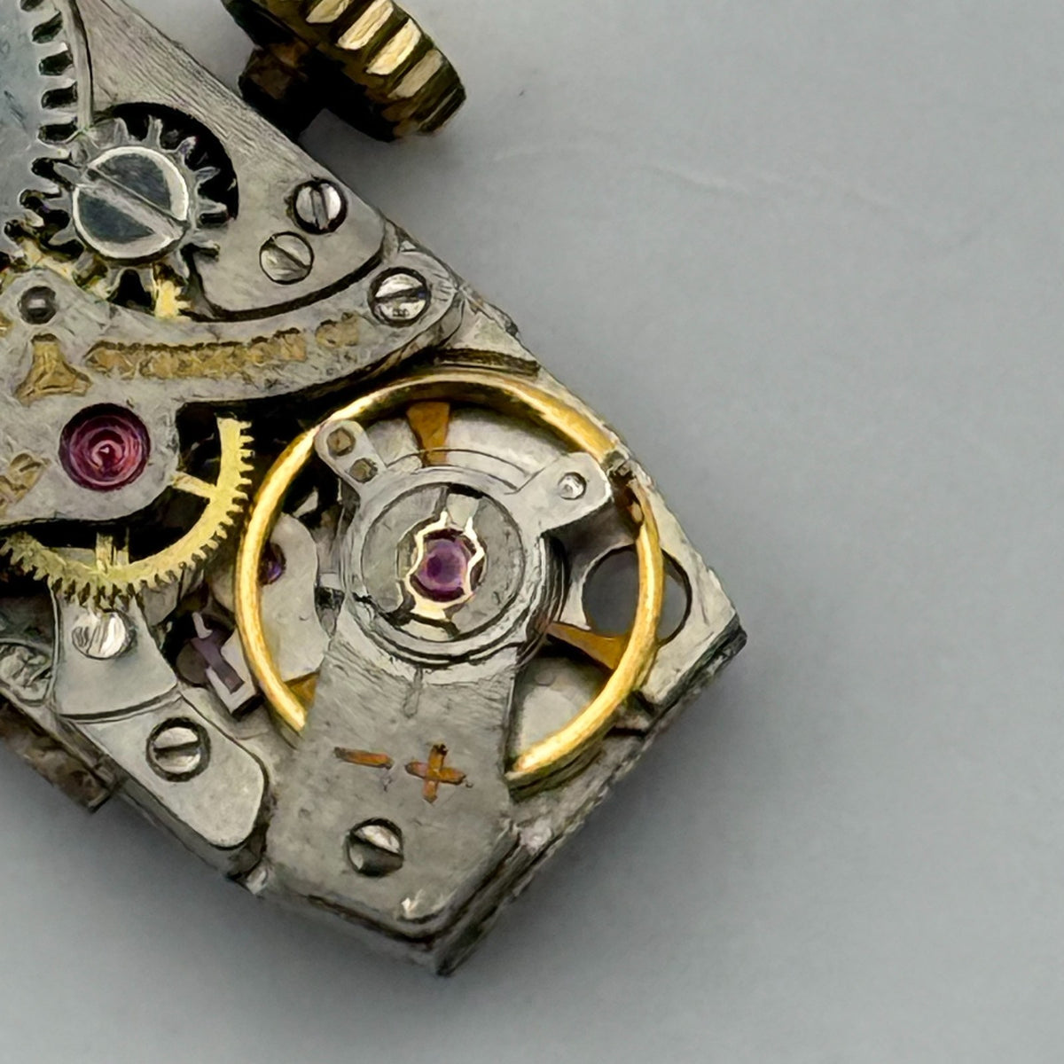 FHF 59-21 Watch Movement Delvina Swiss 17 Jewels Manual Wind Parts Repair 9mm