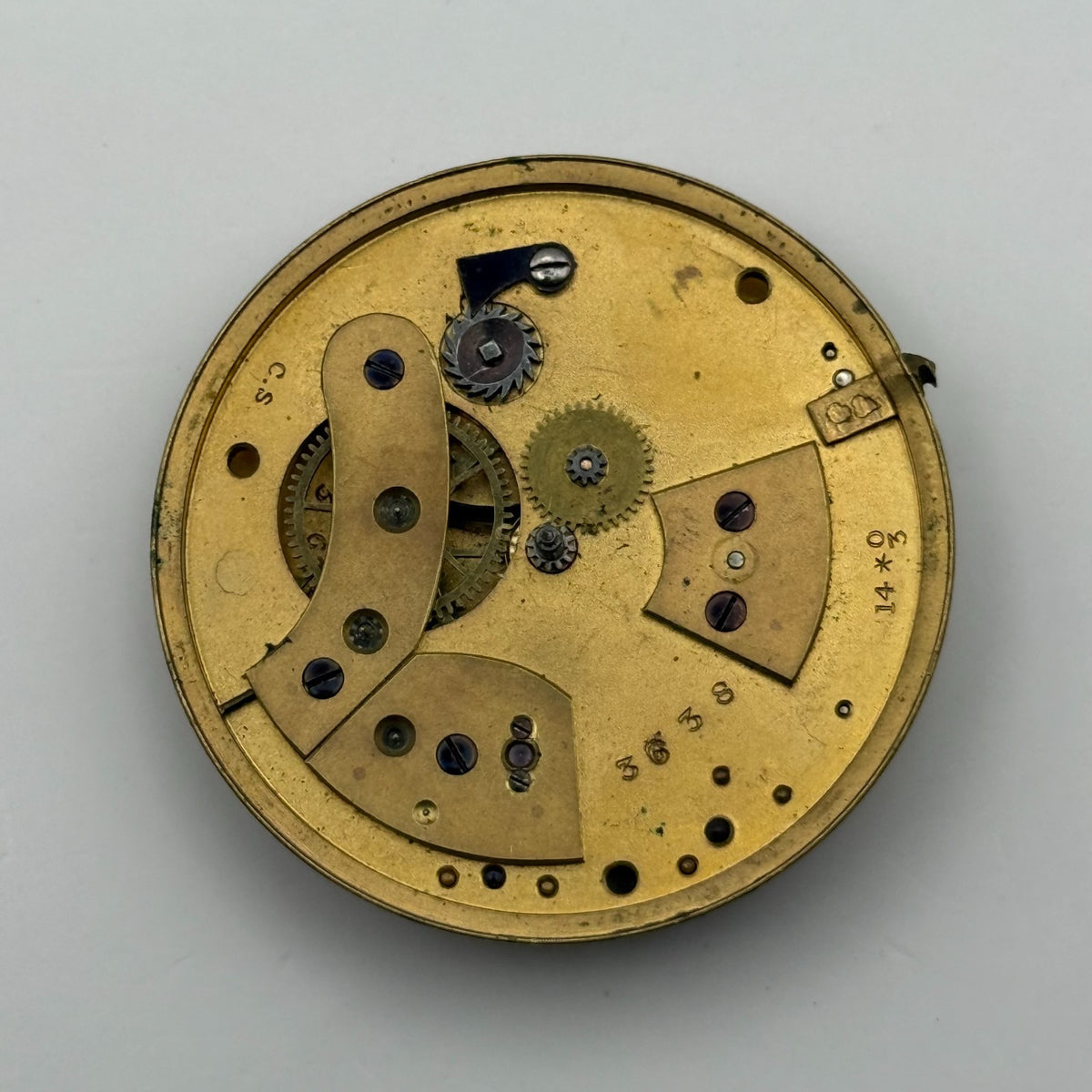 Thomas Blundell Liverpool Pocket Watch Movement - Lever - Running / Parts 42.7mm