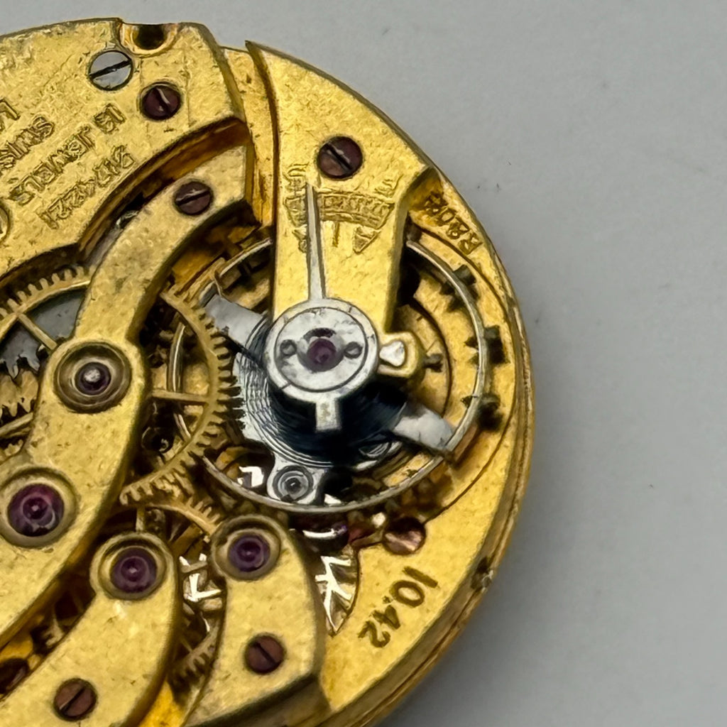 Longines 10.42 Watch Movement - Sub Seconds - For Parts / Repair - 22.4mm