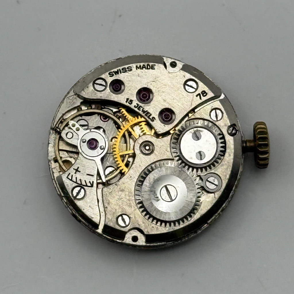 Revue 78 Watch Movement Limit 15 Jewels Swiss Manual Wind Parts Repair 19.7mm