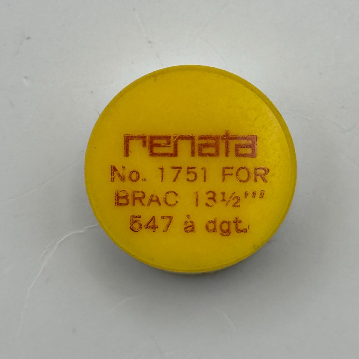 Brac 547 Balance Wheel Complete And Spring 13½’’’ 1751 Watch Movement Parts NOS