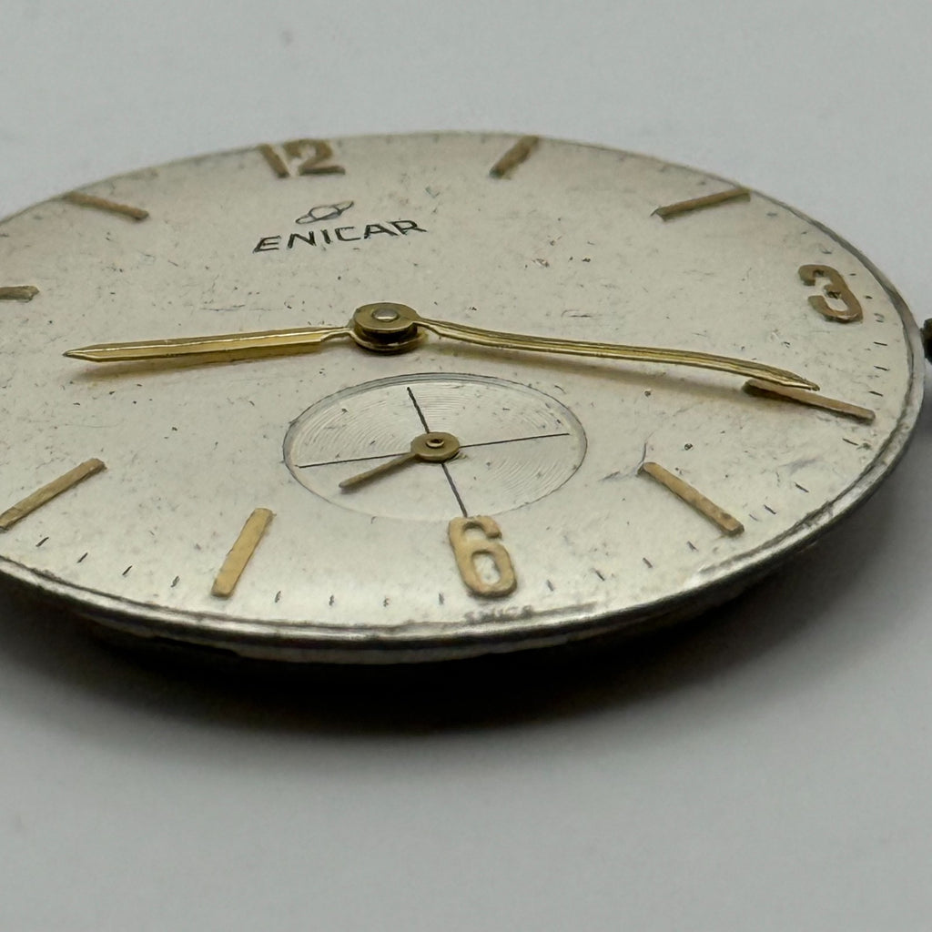 Enicar 1012B Watch Movement A-R 17 Jewels Running Manual Wind Vintage Parts 26mm