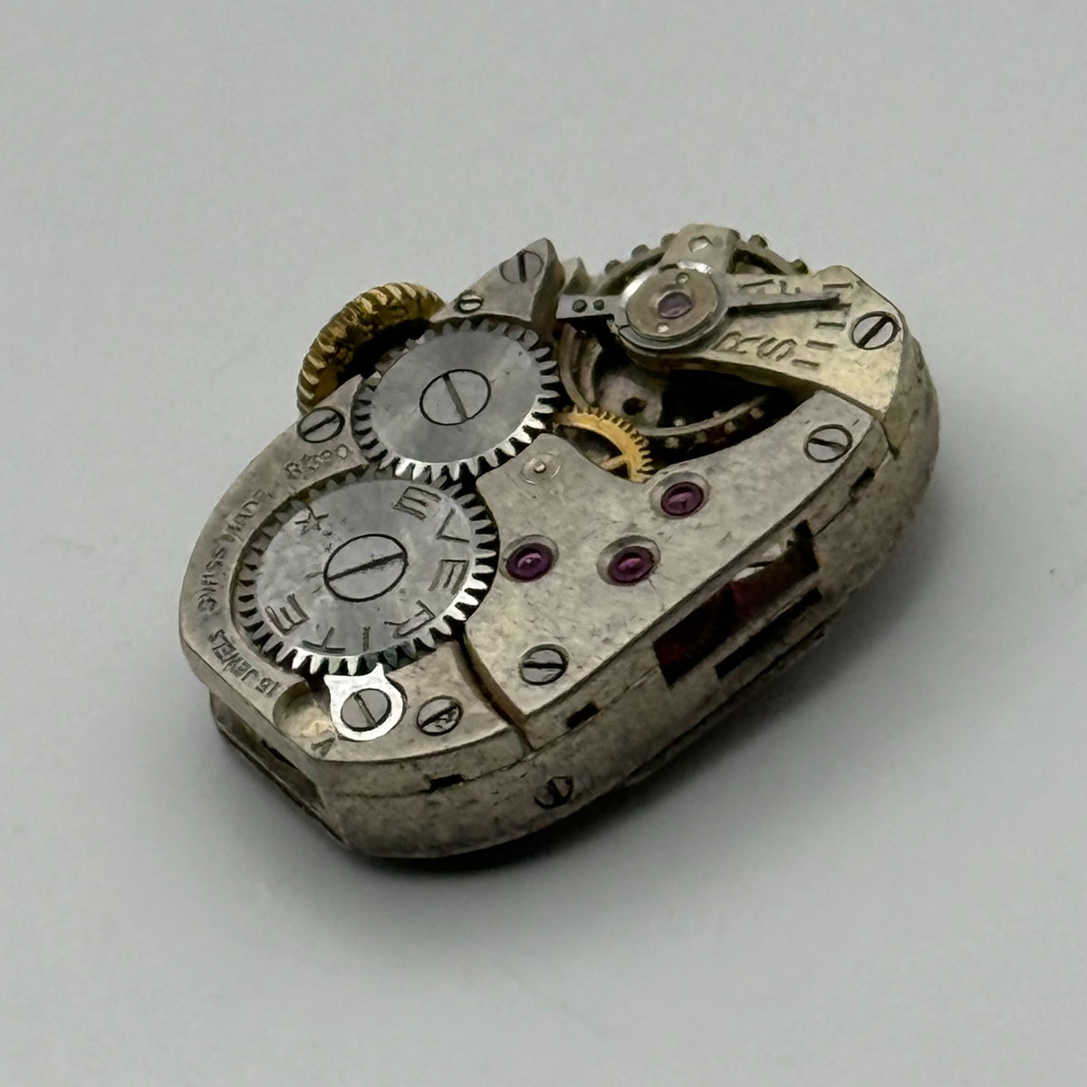 Peseux 120 Watch Movement Running Everite 15J Swiss Manual Wind Parts 12.8mm