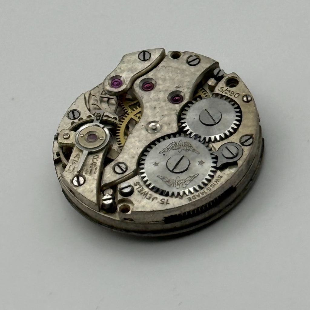 Rotary 5/290 Watch Movement 15 Jewels Swiss Manual Wind Parts Repair 19.3mm