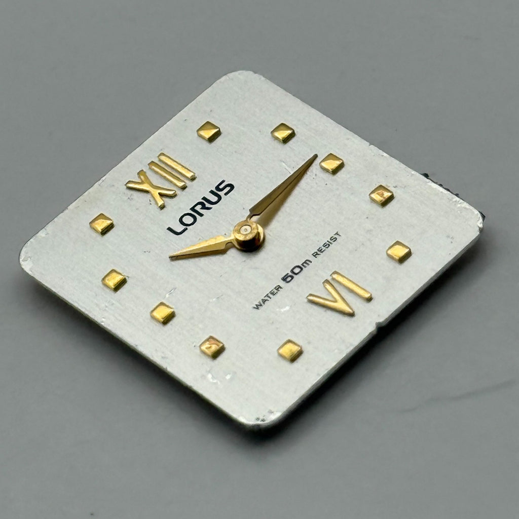 Lorus Watch Dial Rectangular Roman Numerals Vintage Spare Parts Repair 18.5mm