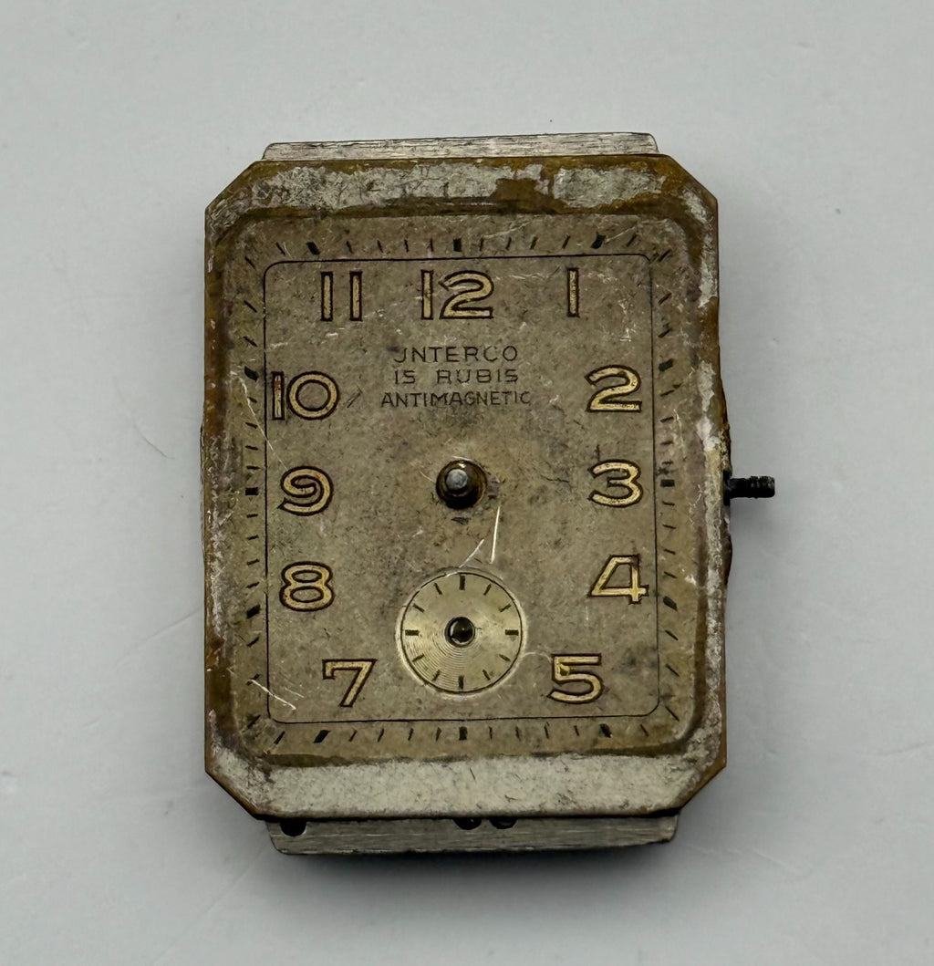 JNTERCO Watch Movement 15 Rubis Antimagnetic Germany Manual Wind Parts 20mm