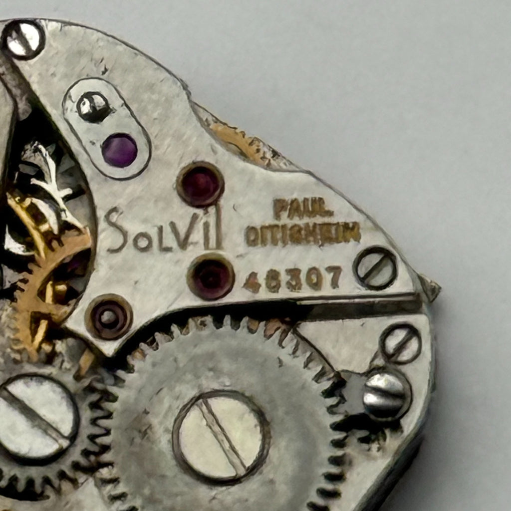 Solvil Watch Movement Paul Didisheim 17J Swiss Manual Wind Parts Repair 12.1mm