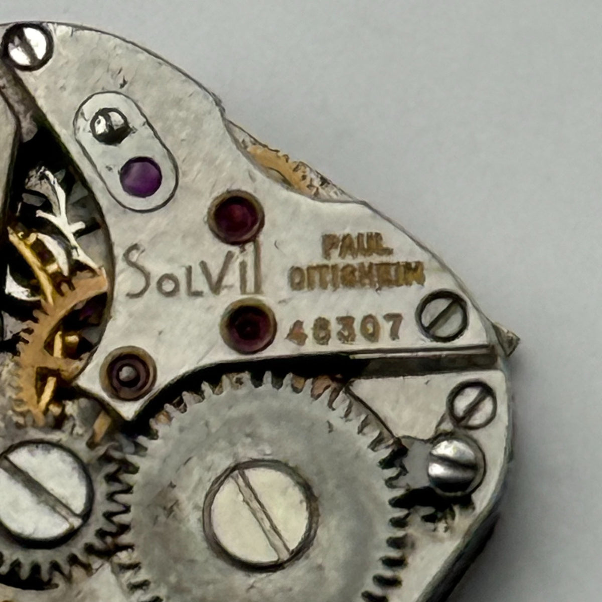 Solvil Watch Movement Paul Didisheim 17J Swiss Manual Wind Parts Repair 12.1mm