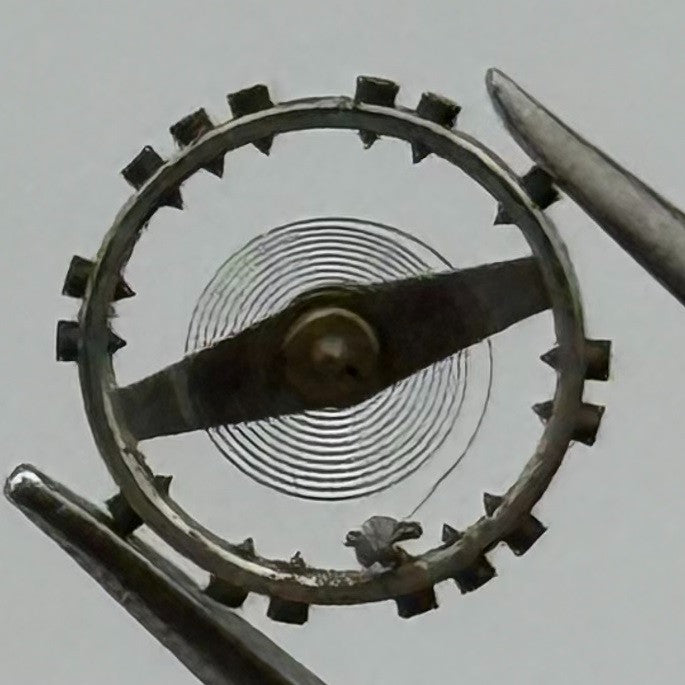 FHF 159 Balance Wheel Complete And Spring 3-10 Renata 190 M Watch Movement Parts