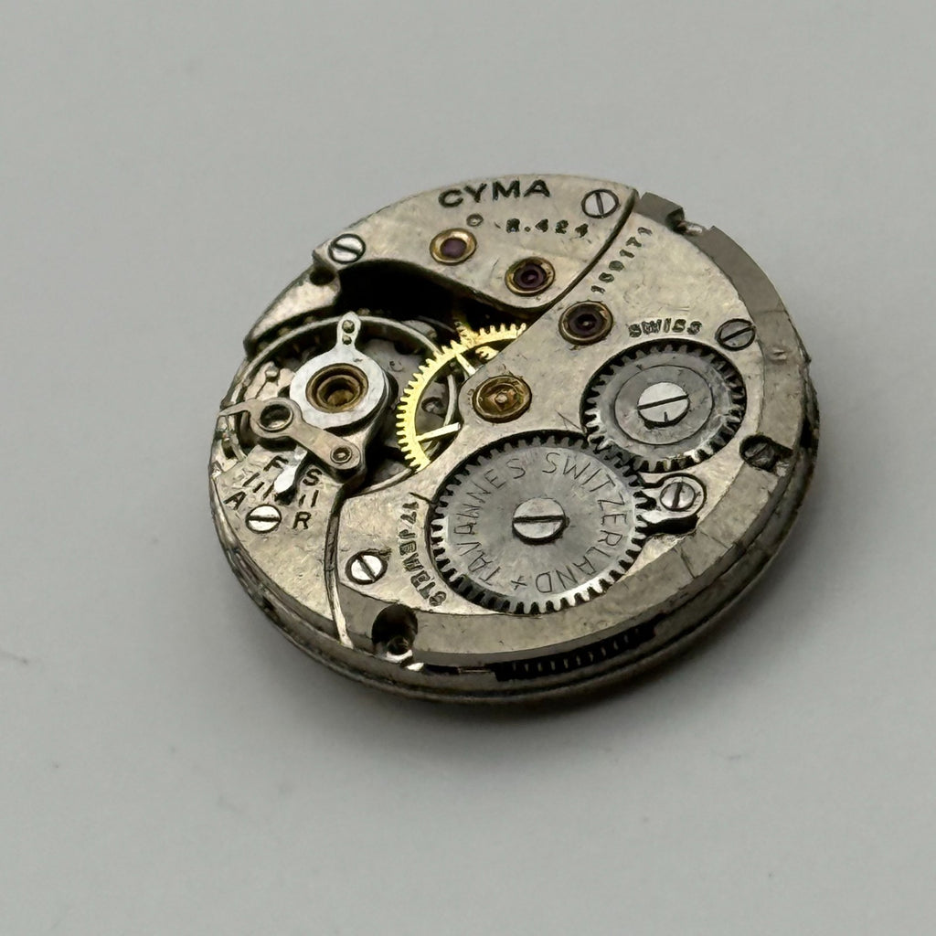 Cyma R.424 Watch Movement 17 Jewels Swiss Manual Wind Parts Repair 19.7mm