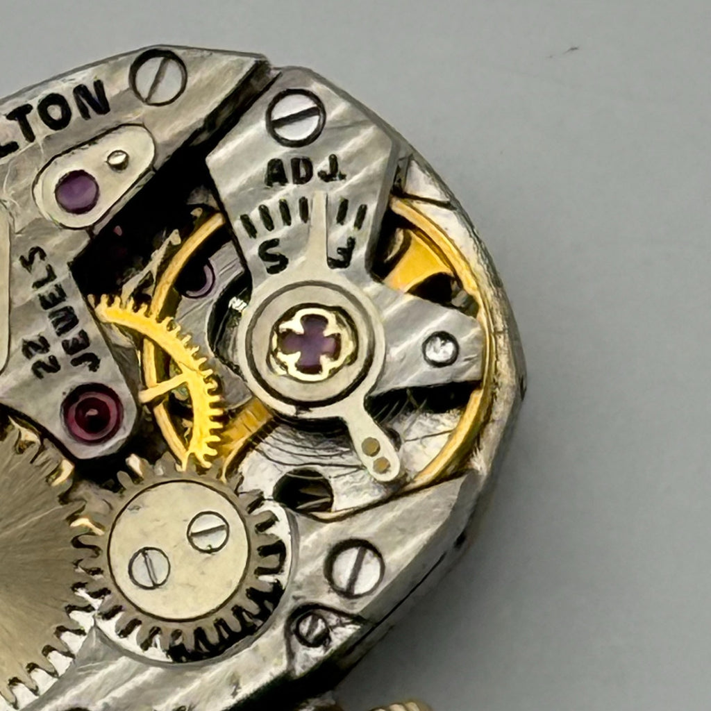 Hamilton 761 Watch Movement Running USA 22J Original Crown For Parts Repair 13mm
