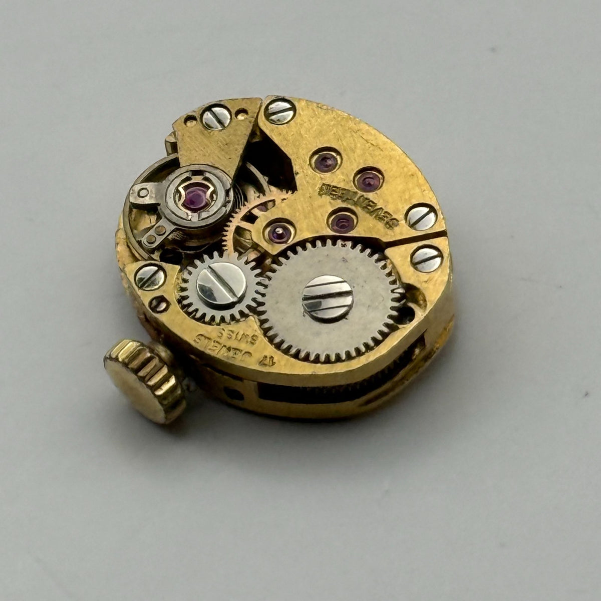 FE 68E4 Watch Movement Everite 17 Jewels Swiss Manual Wind Parts Repair 13.1mm
