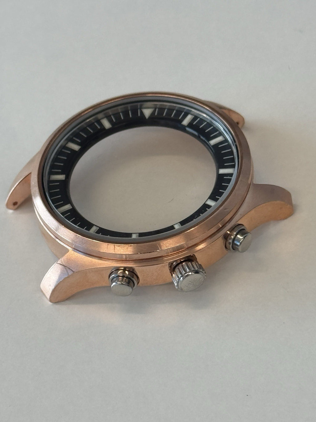 Seiko 7T92-0JS0 Watch Case - Chronograph Pilot - New Old Stock - Rose Gold