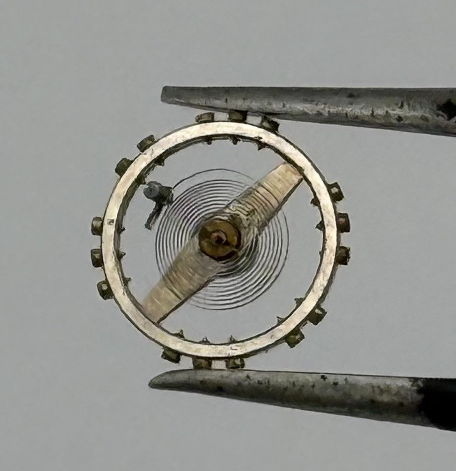Pierce 59 Balance Wheel Complete And Spring 5¼’’’ 640 Watch Movement Parts NOS