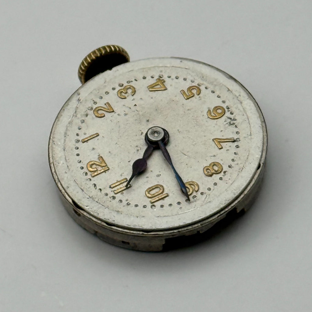 Unidentified Watch Movement Swan 15 Jewels Swiss Manual Wind Parts Repair 19.7mm