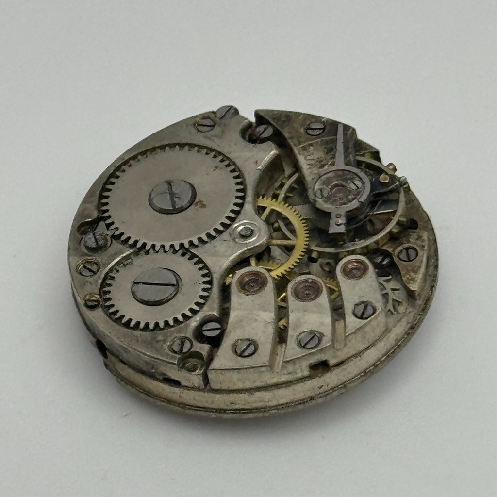 Unidentified Watch Movement Bullseye Dial Manual Wind 23.7mm Parts Repair