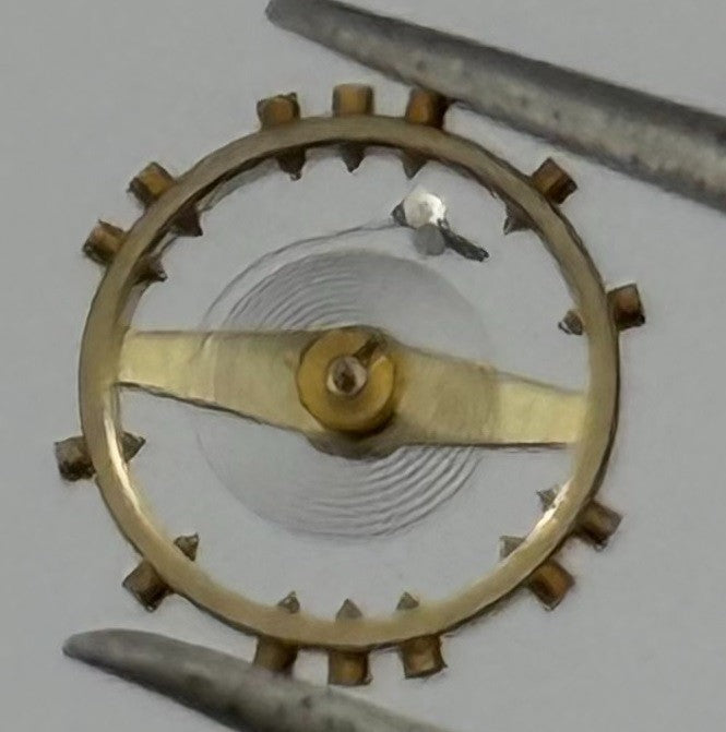 FHF 59 Balance Wheel Complete And Spring Renata 1231 M Watch Movement Parts NOS
