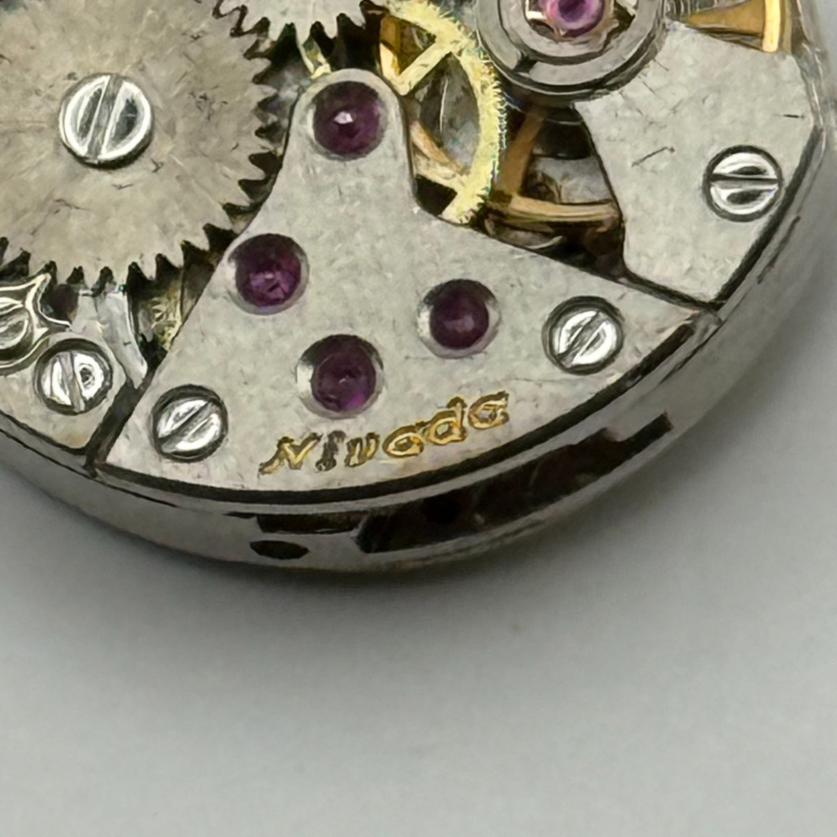 FEF 6630 Watch Movement Nivada 17 Jewels Swiss Manual Wind Parts Repair 13mm