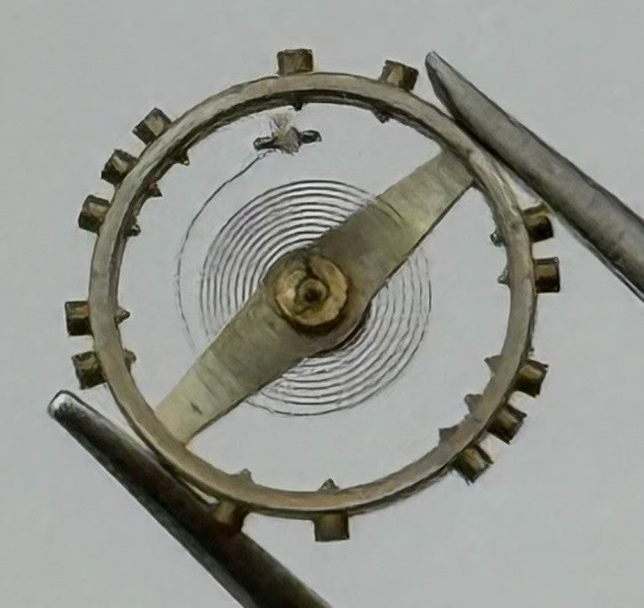 Balance Wheel Complete And Spring Watch Movement Parts Vintage NOS