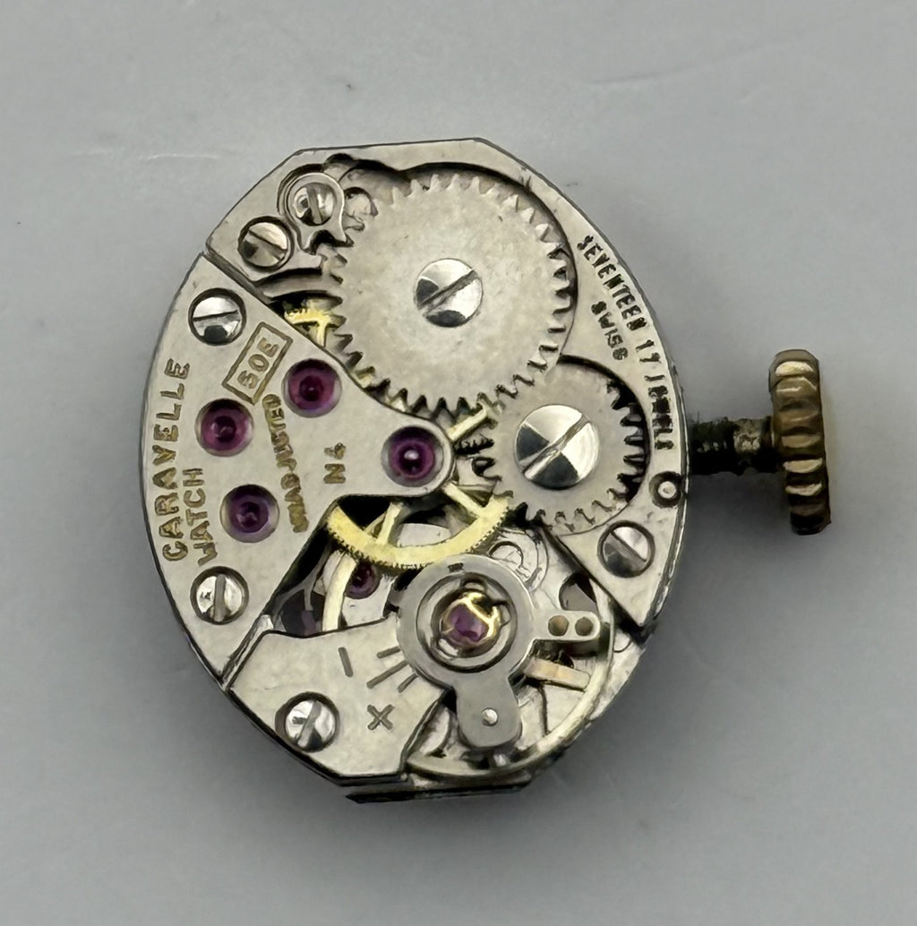 FEF 6630 Watch Movement Caravelle 17 Jewels Swiss Manual Wind Parts Repair 13mm