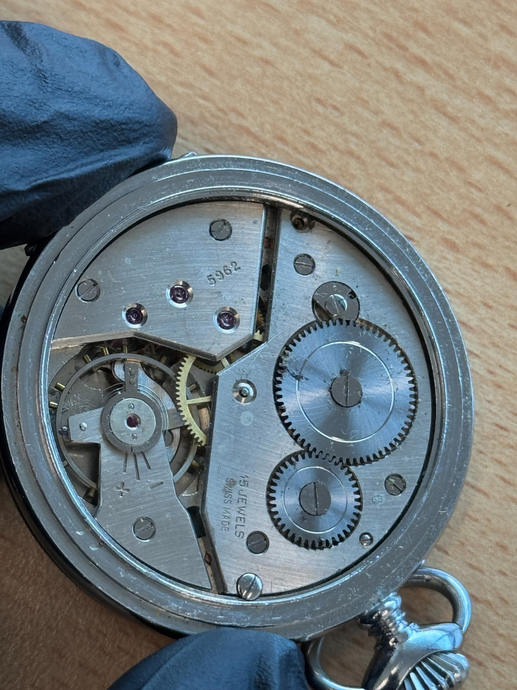 RNIB Braille Pocket Watch Unitas 431 445 Movement For Blind People Needs Repairs