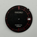Seiko 5M62-0DP8 Watch Dial Kinetic 100M Black Japan Spare Parts Repair 27mm