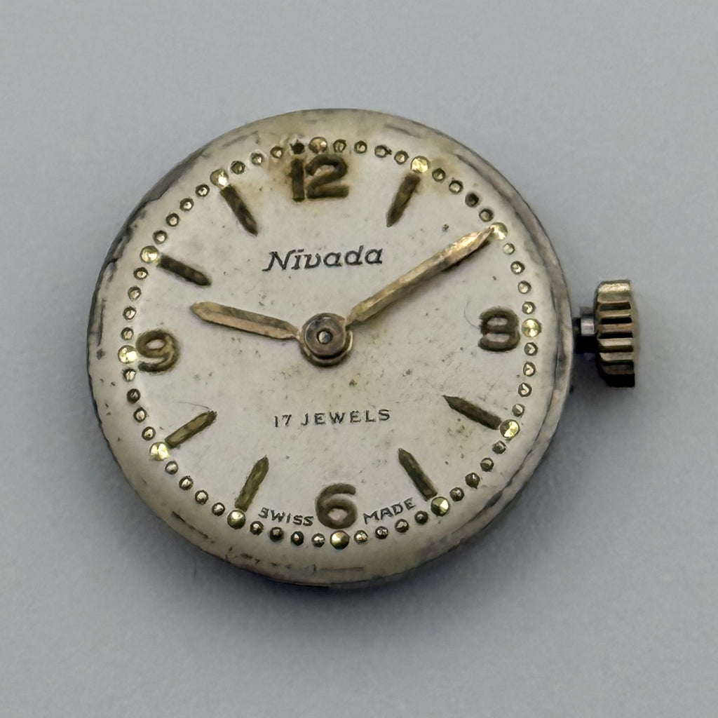 FHF 34 Watch Movement - Fontainemelon 34  - Nivada - For Parts / Repair