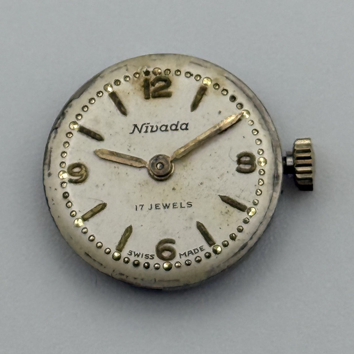 FHF 34 Watch Movement - Fontainemelon 34  - Nivada - For Parts / Repair