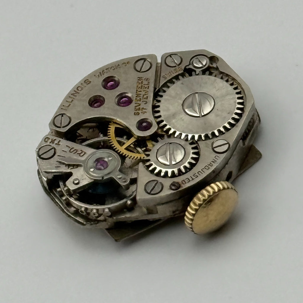 FHF 60 Watch Movement Running Hamilton Illinois Swiss Manual Wind Parts 15.3mm