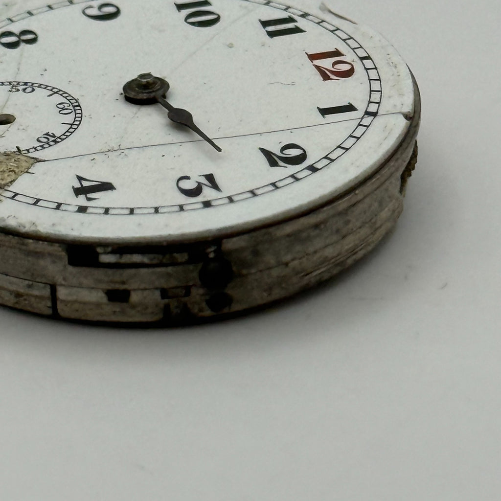 Pinnacle Trench Watch Movement Sub Seconds Red 12 Swiss Manual Wind Parts 28.8mm