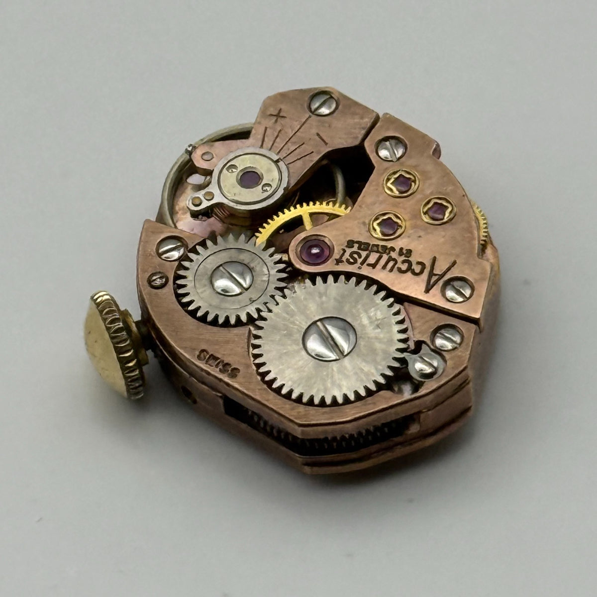 FEF 370 Watch Movement Accurist 21 Jewels Swiss Manual Wind Parts Repair 15.1mm