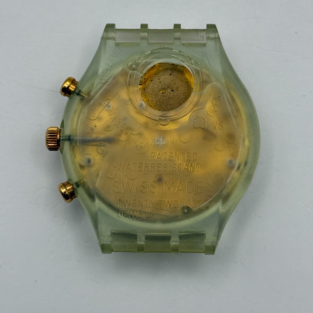 Vintage Swatch Chrono Watch SCG100 Golden Globe 1992 ETA Quartz Swiss 40mm Parts