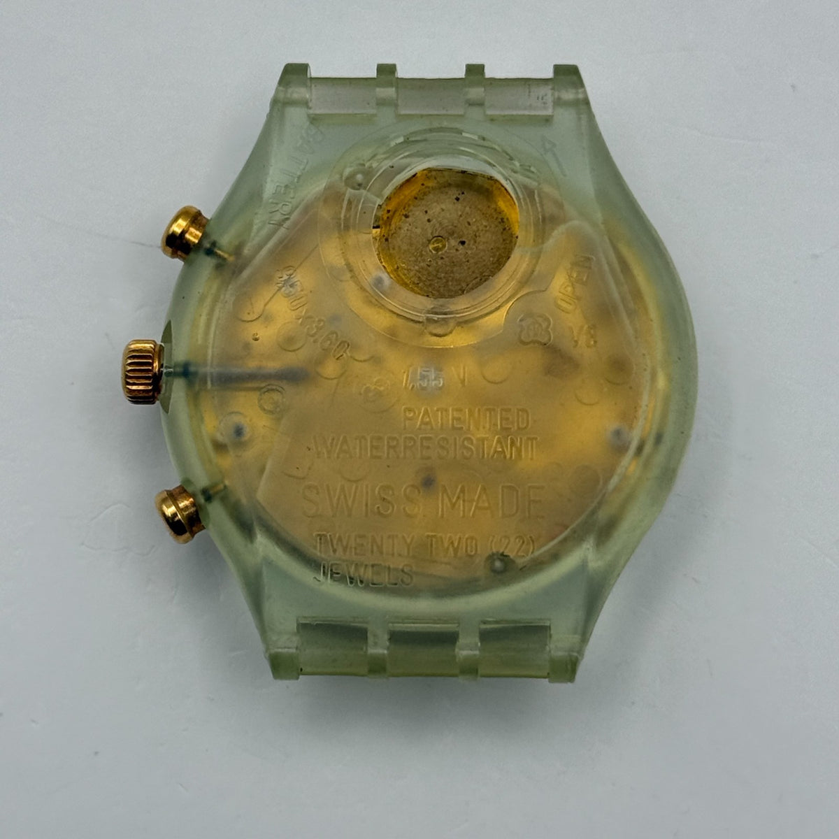 Vintage Swatch Chrono Watch SCG100 Golden Globe 1992 ETA Quartz Swiss 40mm Parts