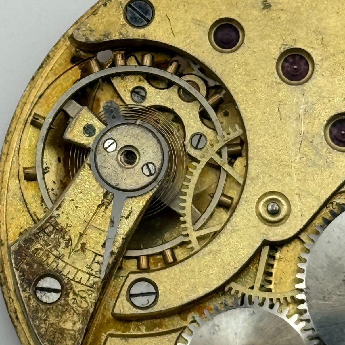 Swiss Lever Pocket Watch Movement - Unidentified - Parts / Repair 42.3mm