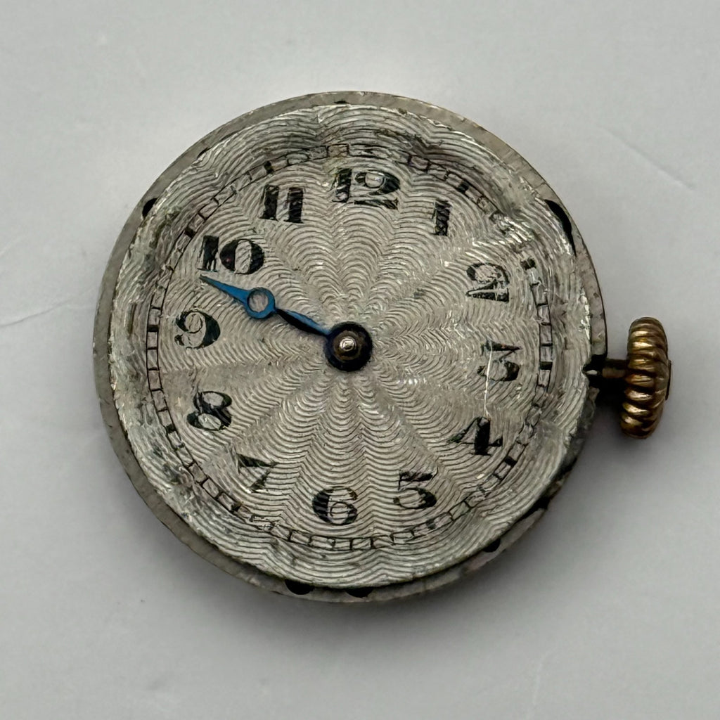 Unidentified Watch Movement 15 Jewels Swiss Manual Wind Parts Repair 19.7mm