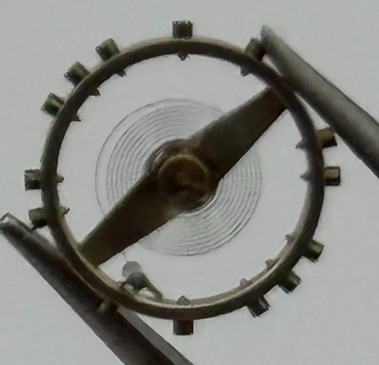 FHF 34 Balance Wheel Complete And Spring 7¾’’’ 1047 M Watch Movement Parts NOS
