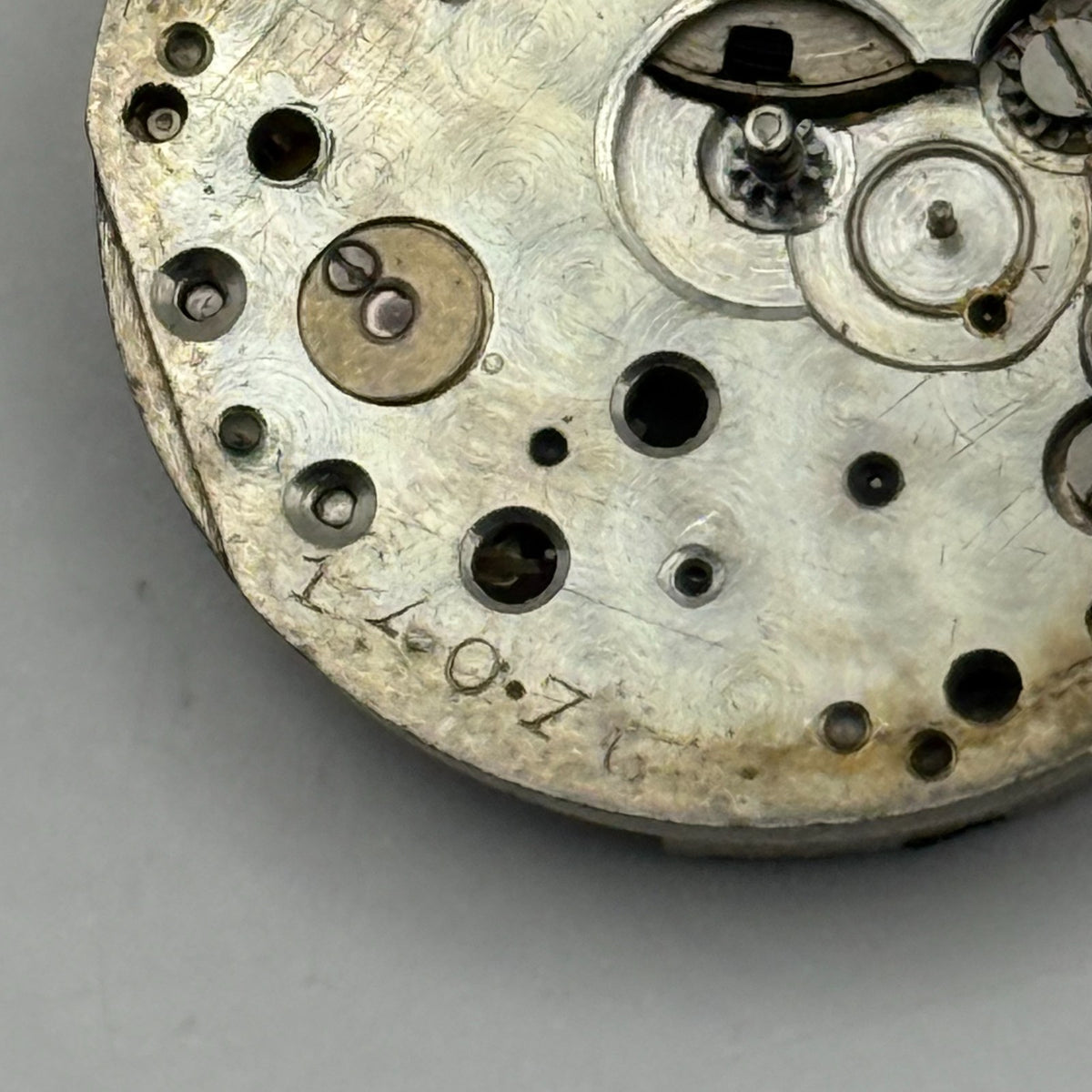 Unidentified Watch Movement Swiss Manual Wind Vintage Parts Repair 23.6mm