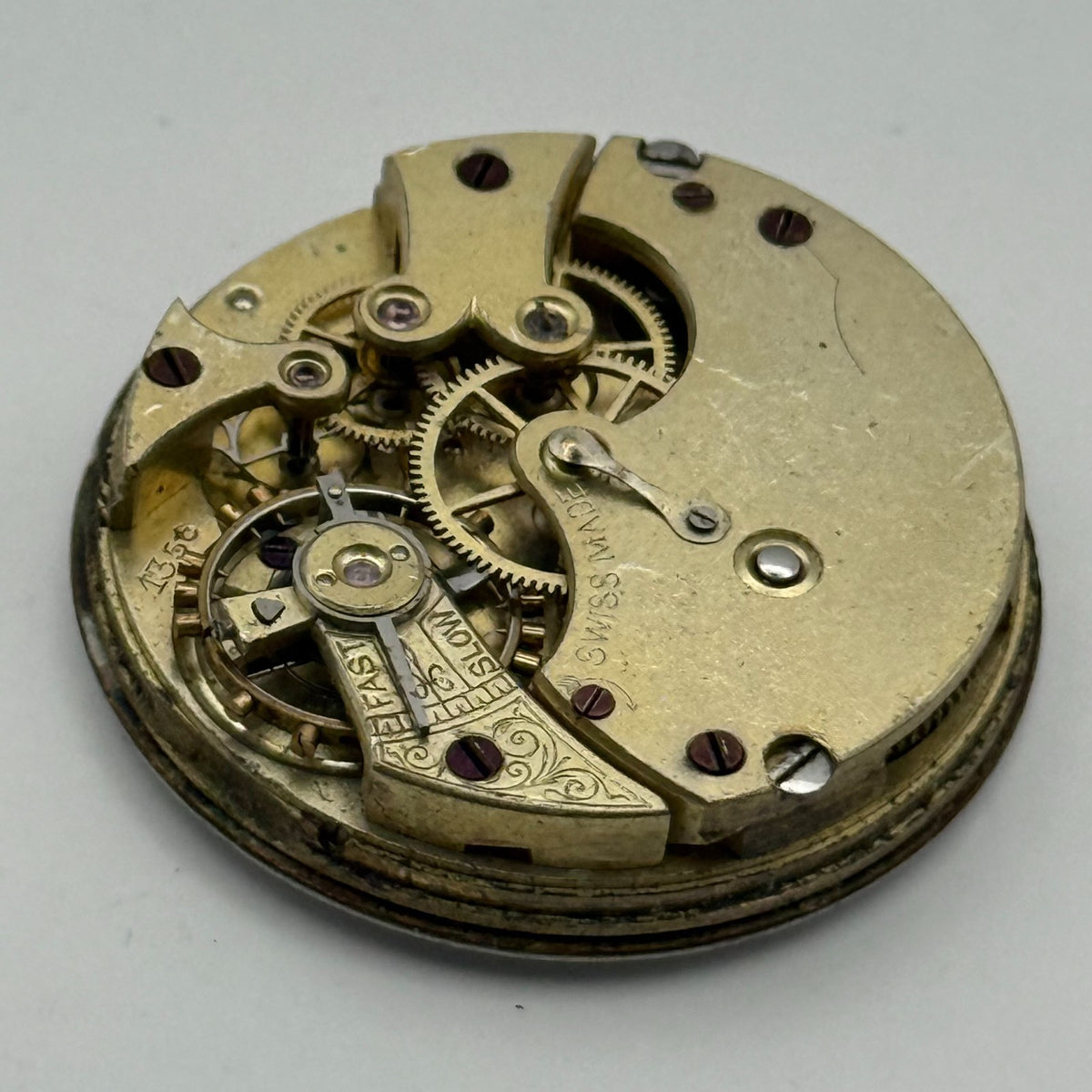 Longines 13.56 Watch Movement - Antique - For Parts / Repair - 30.3mm