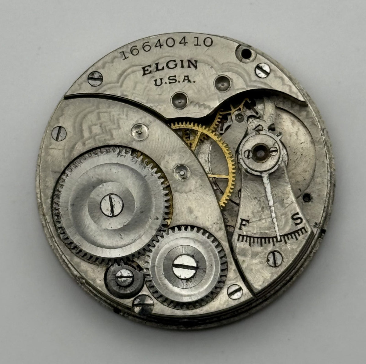 Elgin Grade 324 Watch Movement Model 3 American Antique 0s Parts Repair