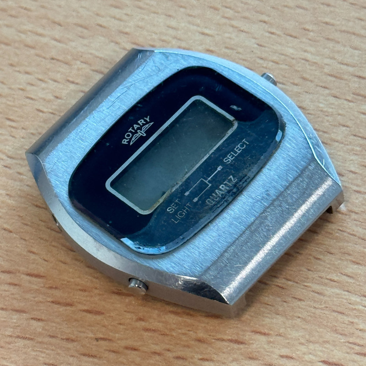 1980s Rotary Digital LCD Watch - Rare Model - Untested For Parts / Repair - 36mm