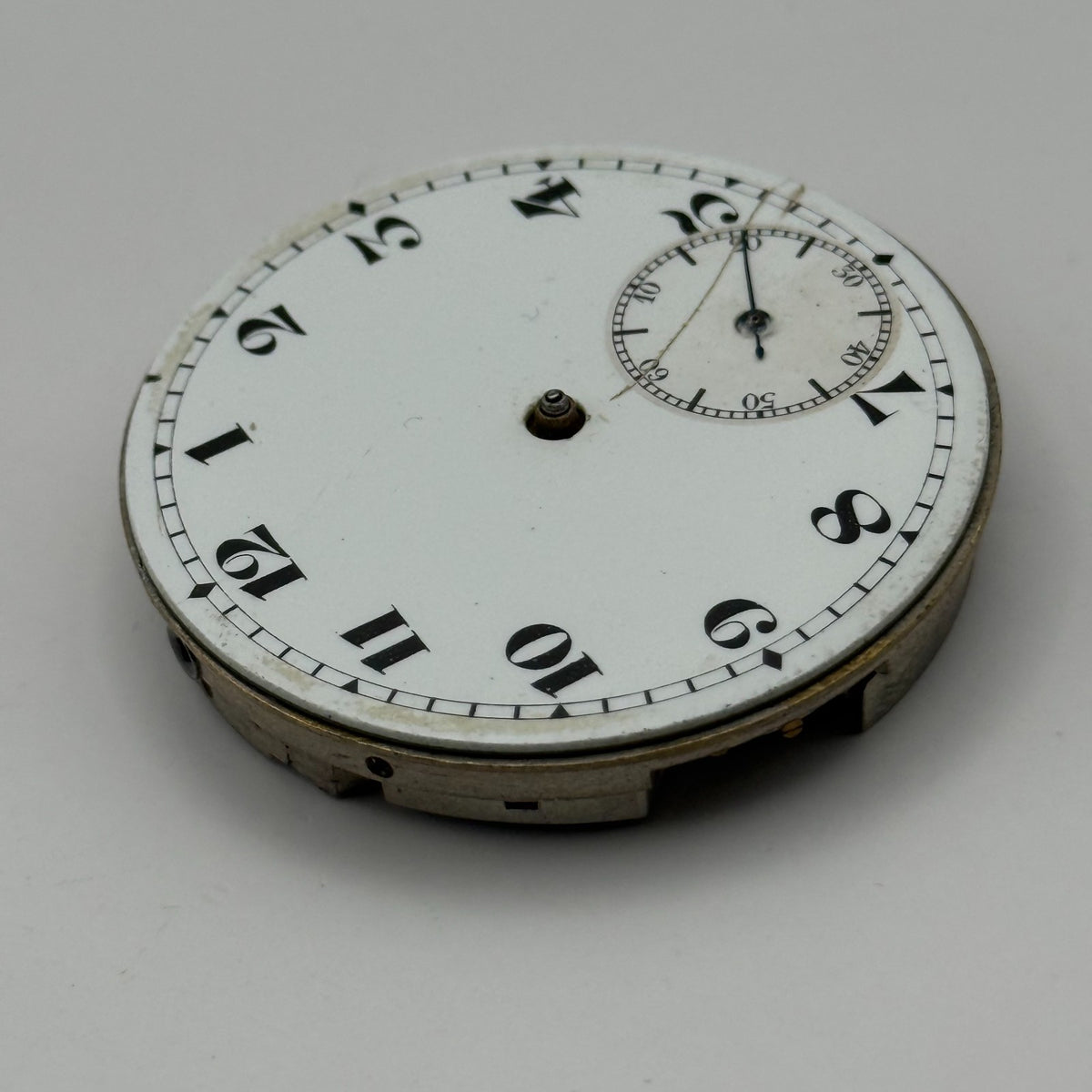 Hunter Pocket Watch Movement 15J Sub Seconds Swiss Manual Wind Parts 41.9mm