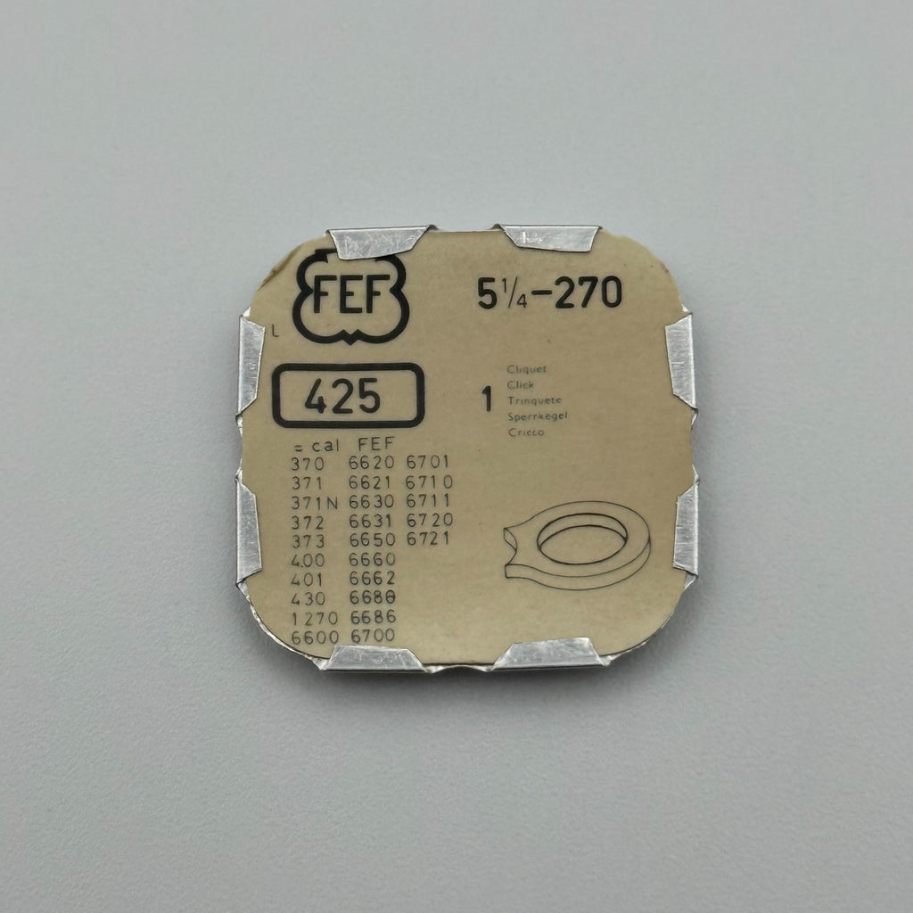 FEF 270 Click - 5 1/4 - 425 - New Old Stock - Watch Parts